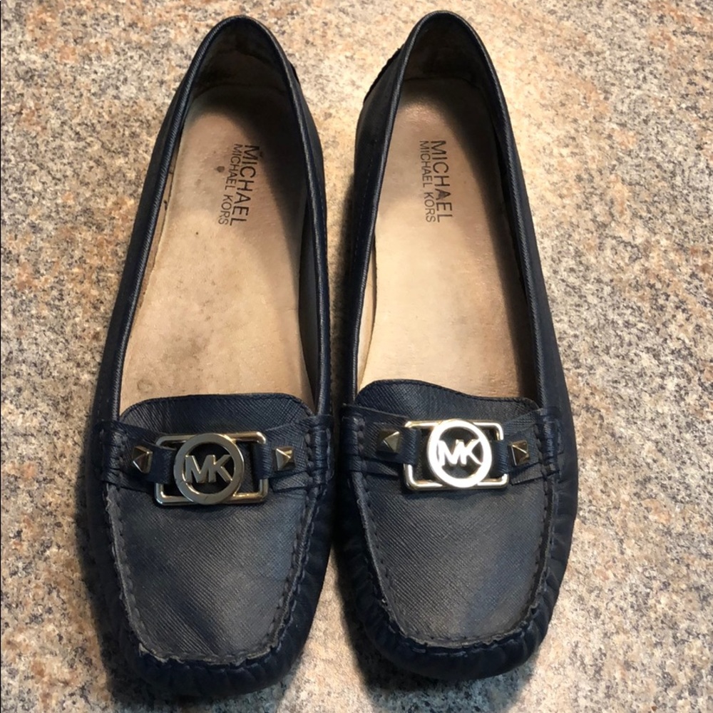 Michael Kors Navy Driving Moccasins Flat Sz 9.5